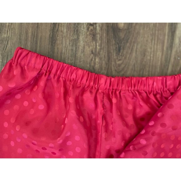 Vintage Amelia's Red Polka Dot Satiny Polyester 2 Piece Pajama Lounge Set Size L - Picture 5 of 10